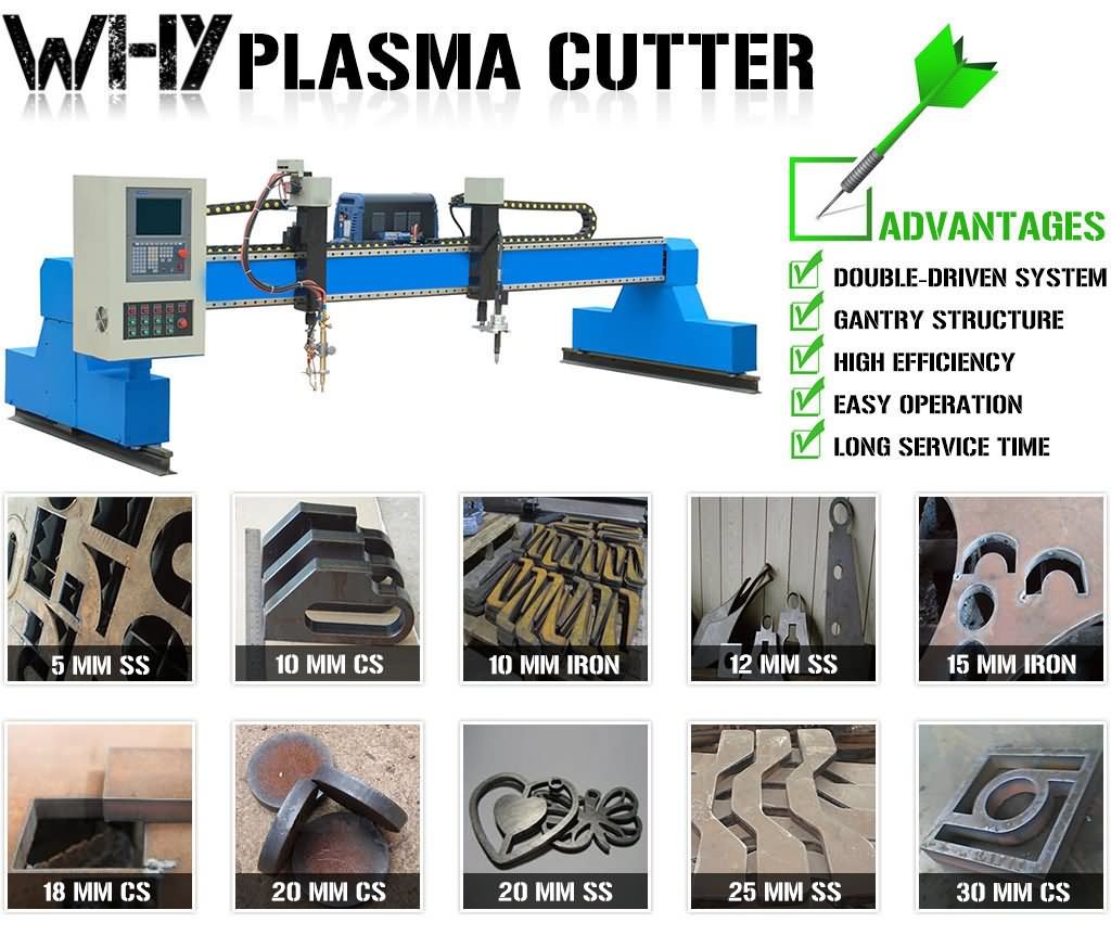 Heavy duty gantry plasma cutting machine