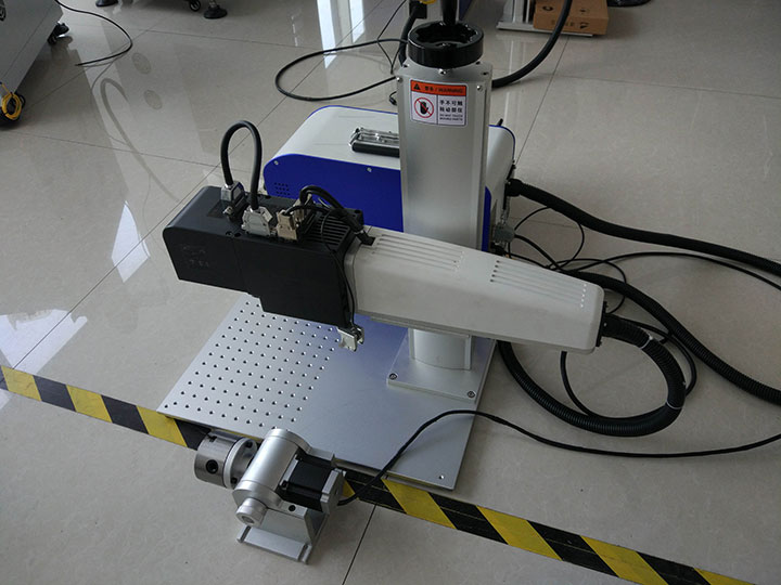 The Second Picture of 3D Fiber Laser Engraver with Rotary Attachment for Sale