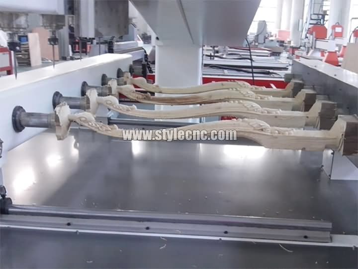 The Second Picture of 3D CNC Router for Woodworking with Rotary Table and 8 Heads