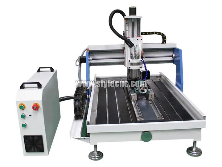 The Second Picture of Entry Level Desktop CNC Router with 4th Axis Rotary Table