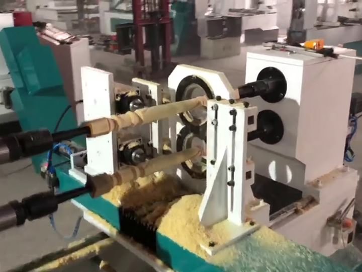 Double Axis CNC Wood Lathe Machine with Spindle for Carving