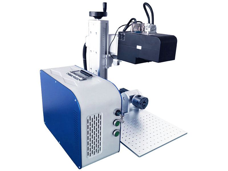 The First Picture of 3D Fiber Laser Engraver with Rotary Attachment for Sale