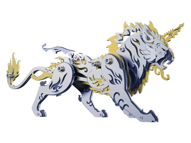 1000W fiber laser cutting 3D metal puzzle