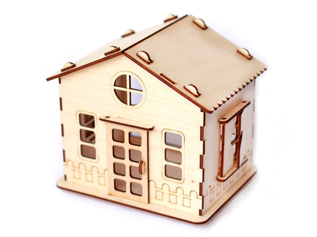 Woodcraft 3D Puzzle Dollhouse Making by CNC Router and CNC Laser Machine