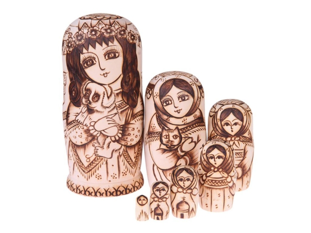 Laser Engraving Russian Matryoshka Dolls