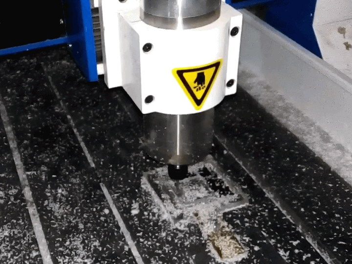 Mini CNC Router Working on Acrylic for Advertisement