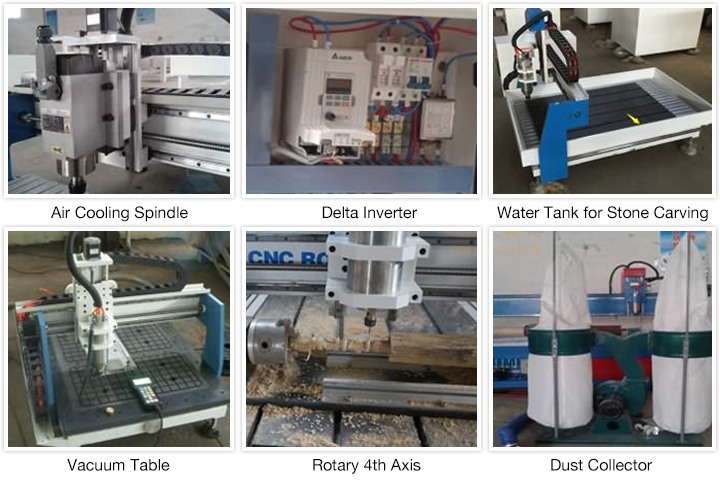 Optional parts of Mini Tabletop CNC Router for Small Business