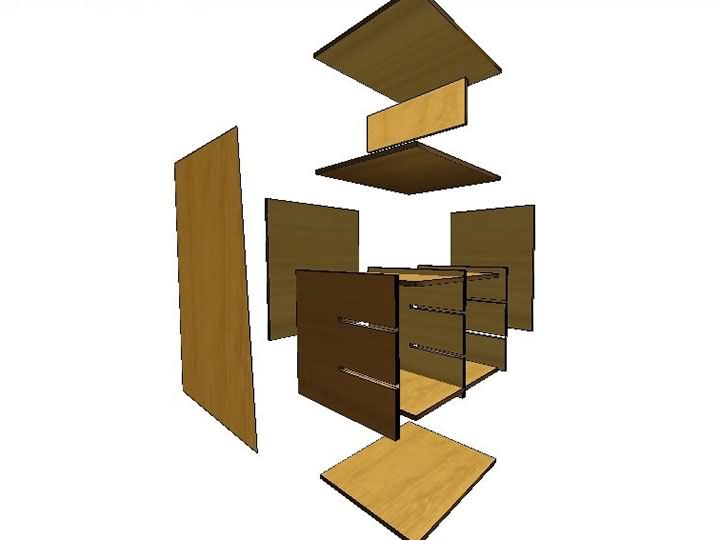 Functions of the software for panel furniture design and plit single