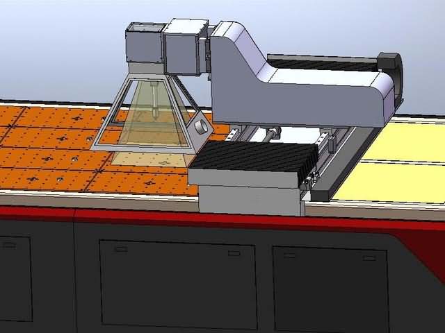 Laser engraving machine in the light guide plate production