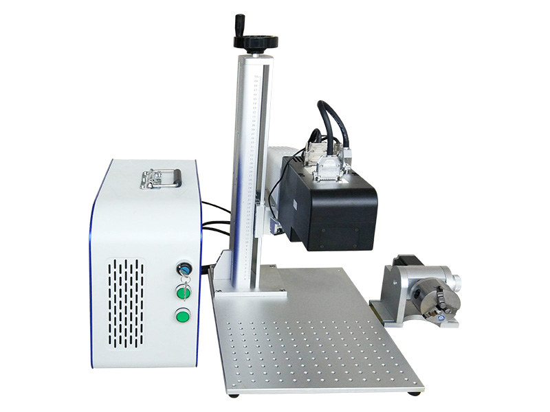 Dynamic Focusing 3D Fiber Laser Engraver with Rotary Attachment