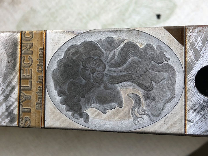 3D laser embossing on hard steel