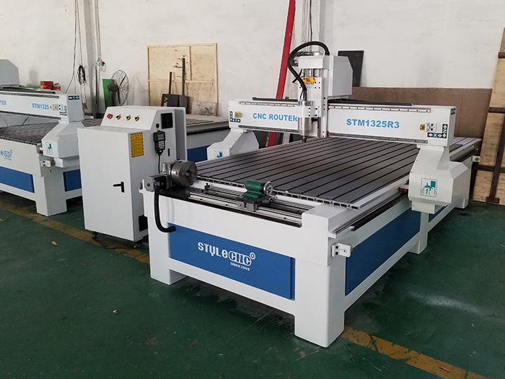 1325 CNC router with 4 axis rotary details