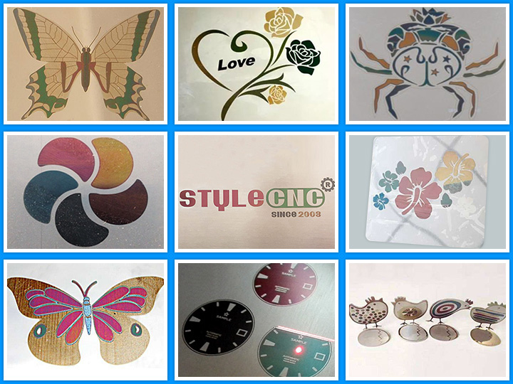 fiber laser marking machine mark colors on stainless steel