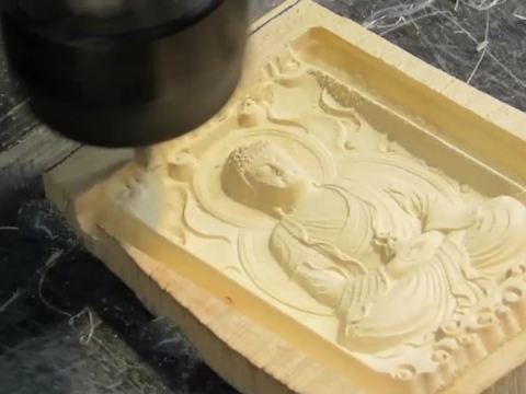 Desktop CNC Router 6090 for Wooden Buddha Relief Sculpture