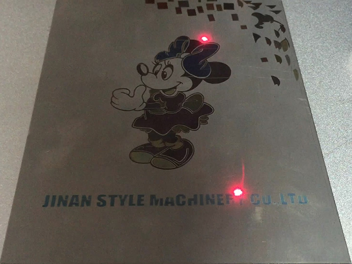 Laser Marking Colors on Stainless Steel Business Card