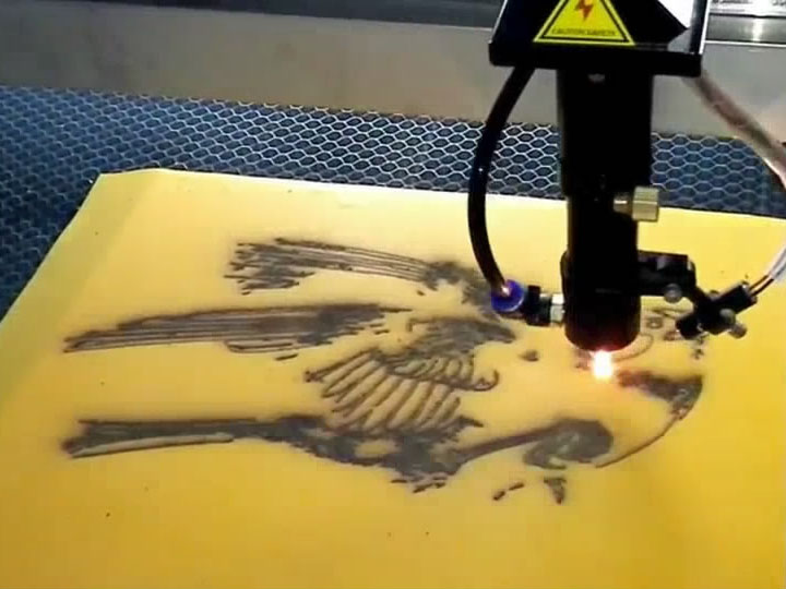 CO2 Laser Engraving Sandblasted Marble