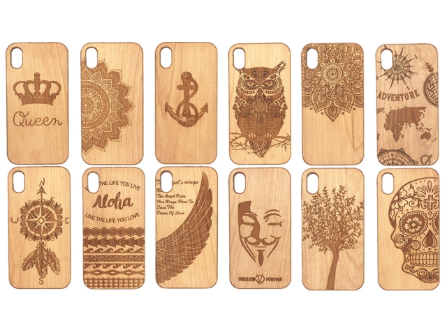 Wood iPhone case laser engraving projects