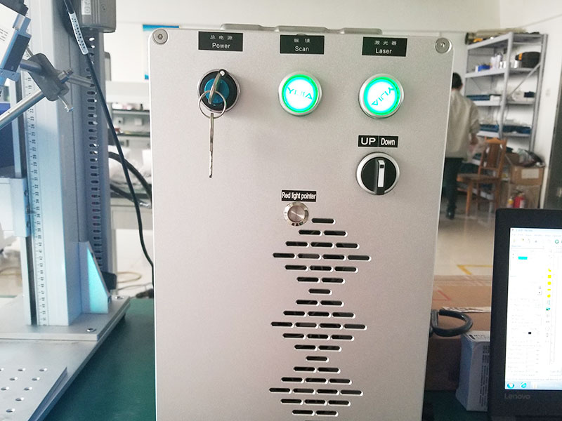 Control panel for laser metal engraving machine with fiber laser source