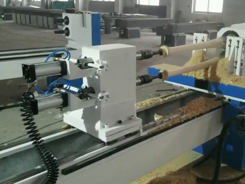 CNC Lathe Turning Machine for Round Wood Machining