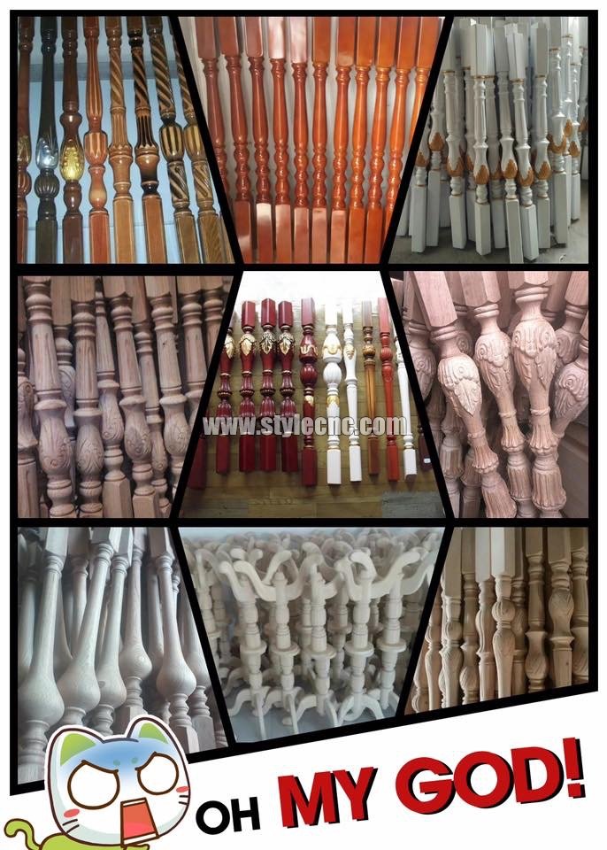 Industrial CNC Wood Turning Lathe Machine for Table Legs, Stair Balusters and Spindles Projects