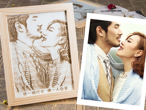 Laser Wood Engraving Machine for Woodcut Painting