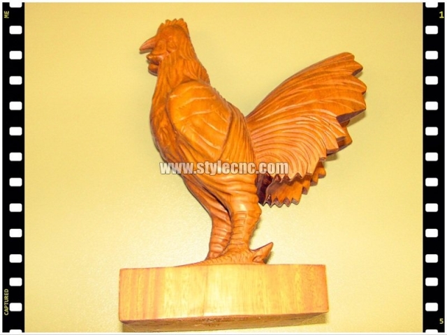 3D wood rooster craft
