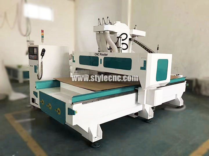 Nesting CNC Router Machine with Drill Block and 2 Spindles