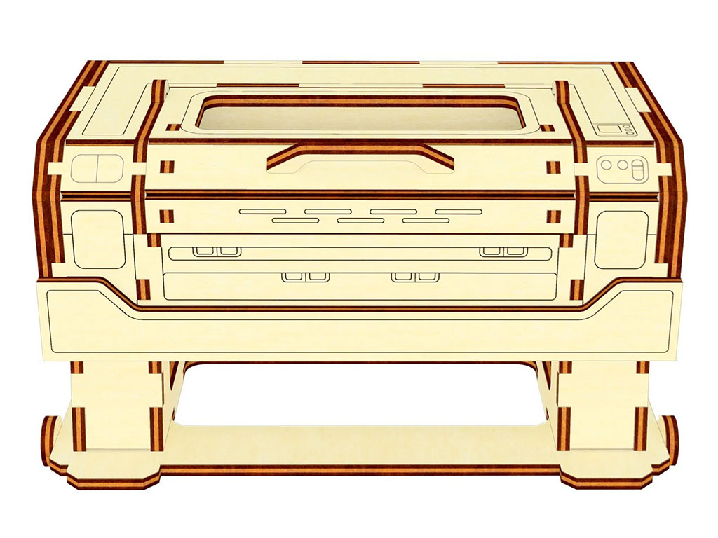 激光切割3D膠合板激光機(jī)拼圖