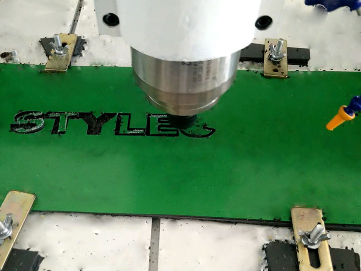 Small Hobby CNC Mill Cutting Aluminum Sheet