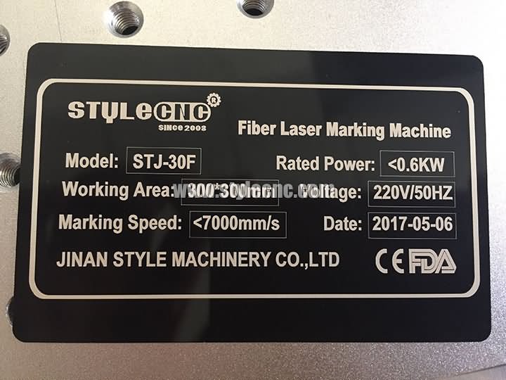 Galvanized aluminum laser marking project