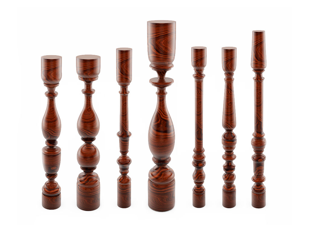 CNC Wood Lathe Turning Staircase Pillar Projects