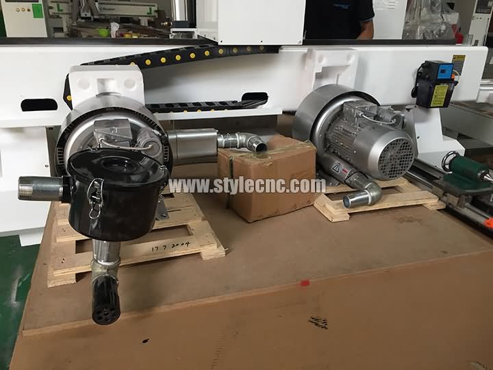 air pump of 3 heads CNC router machine