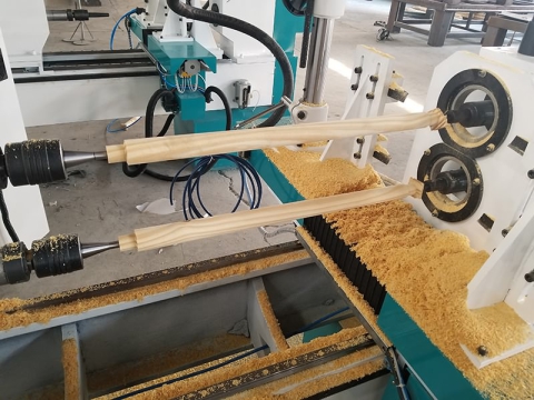 Double Axis CNC Wood Turning Lathe Machine for Woodworking