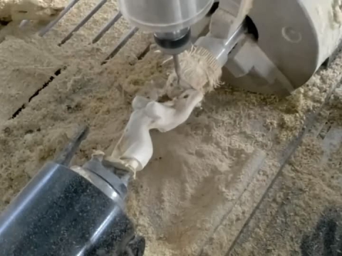 Small CNC Router Machine with Rotary Axis for 3D Machining