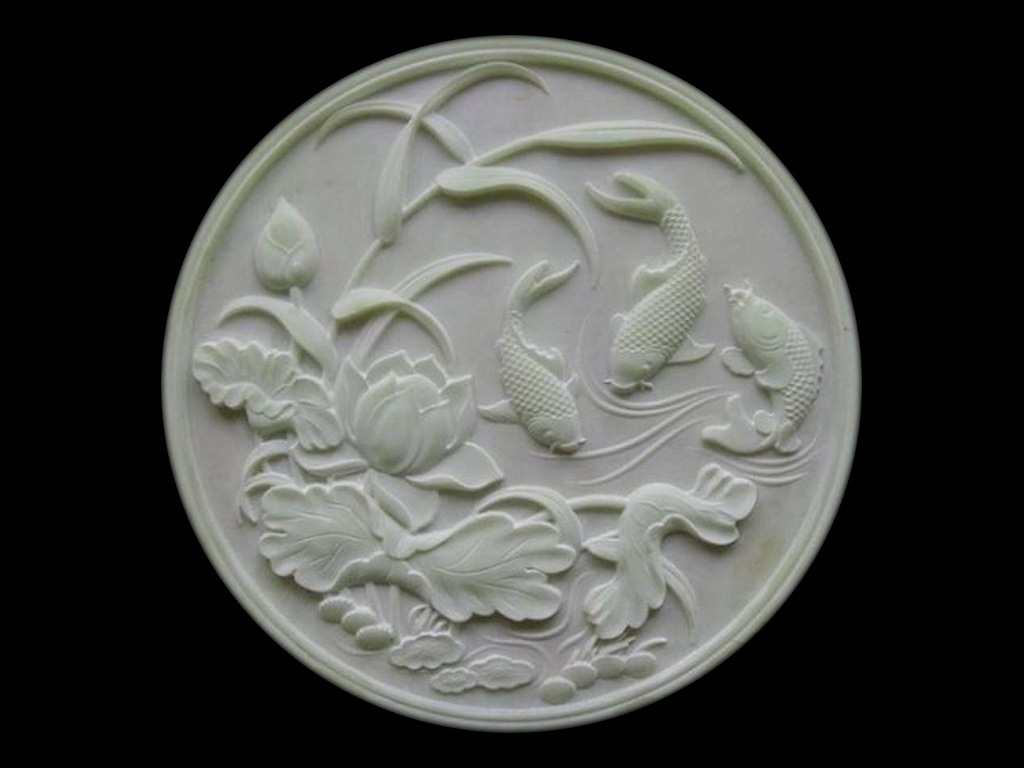 CNC Machine Carving Relief Sculpture with Stones