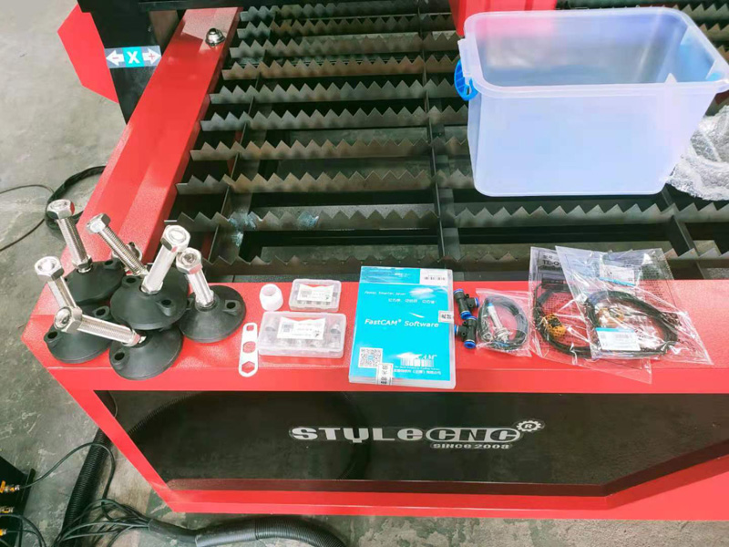 Tool box with mahine delivery of CNC plasma cutting table