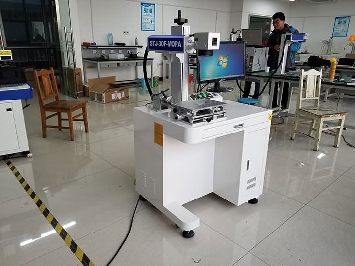 30W Desktop MOPA Fiber Laser Marking system in Serbia 30W Desktop MOPA Fiber Laser Marking system in Serbia
