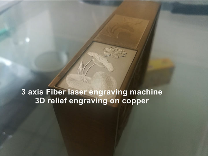 3 Axis Fiber Laser Marking Machine for 3D Relief Deep Engraving on Copper