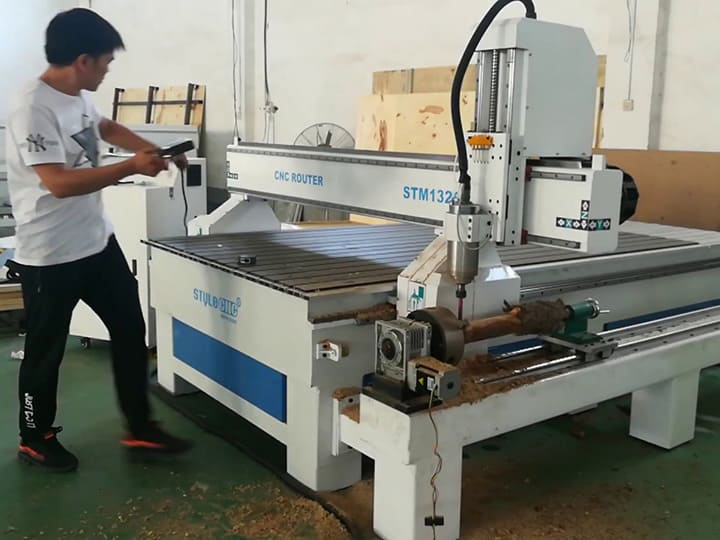 4'x8' CNC Router with 4th Rotary Axis for Wood Carving