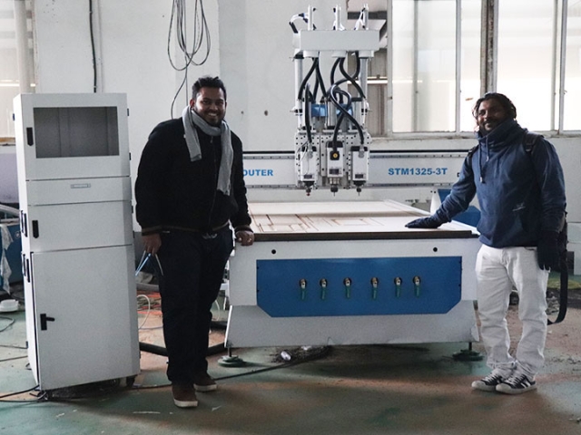 Multi-Tasking CNC Router Machine with Three Spindles in UK