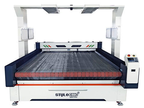 Contour Laser Cutter for Printed Fabrics with CCD Camera
