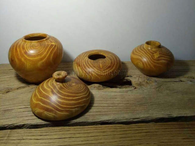 Cudrania Tricuspidata Wooden Canisters and Jars Turning Projects by CNC Wood Lathe Machine