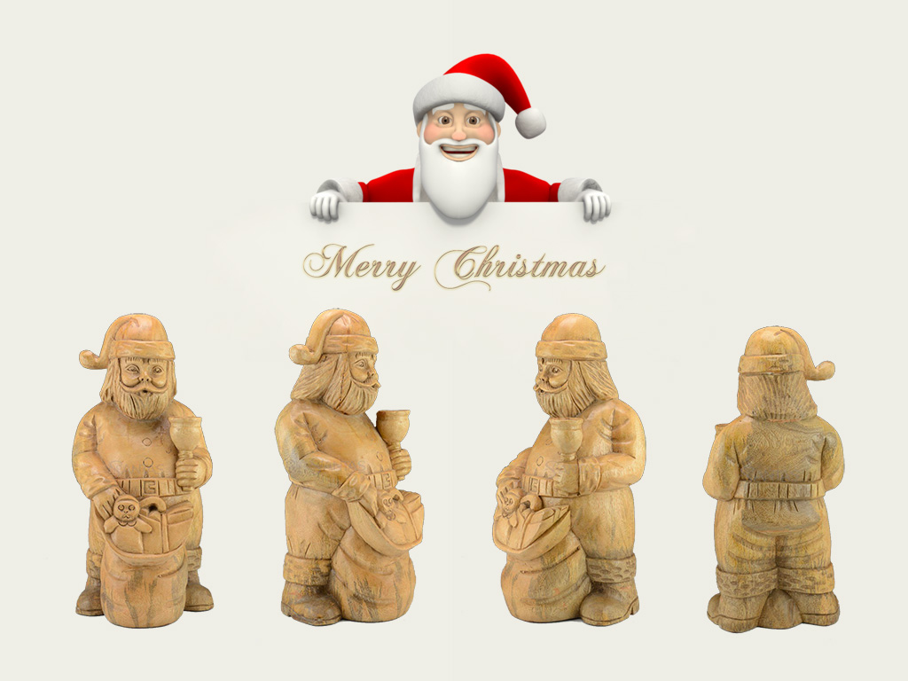 CNC Router Carving 3D Santa Claus Projects for Christmas