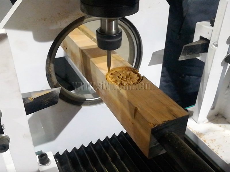 4 Axis CNC Wood Lathe for Wood Carving Project