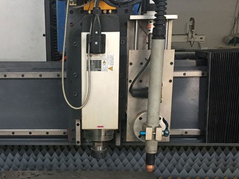 CNC Plasma Table Combined with CNC Router Spindle