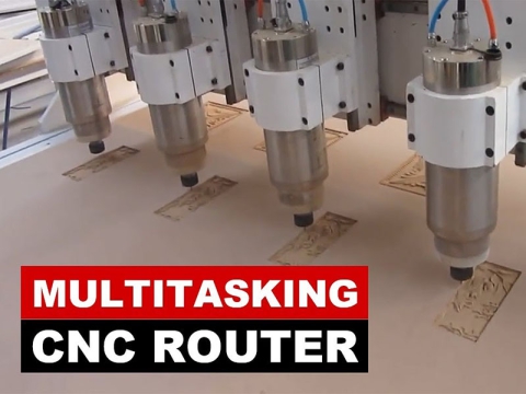 Multitasking CNC Machine for 3D Wood Relief Carving