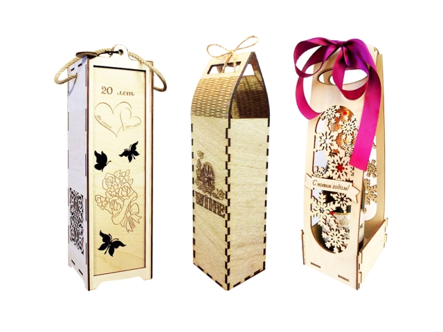 Laser Engraving and Cutting Wood Wine Box Projects