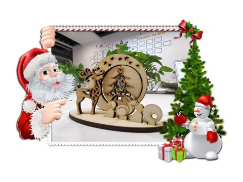 Laser Cutting 3D Wood Christmas Ornaments