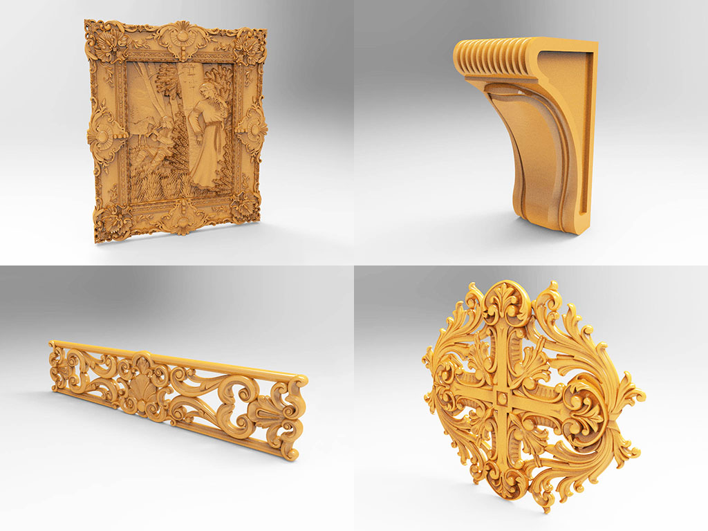 Free 3D Woodworking CNC Router STL Files