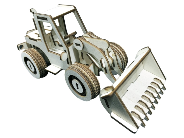 Free 3D Laser Cut Wood Bulldozer Model Projects and Ideas